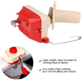 img 2 attached to 🧶 Wooden Hand Yarn Winder for Knitting and Crochet – Efficiently Creates Large and Small Fiber Balls – Perfect for Household Use