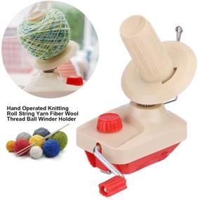 img 3 attached to 🧶 Wooden Hand Yarn Winder for Knitting and Crochet – Efficiently Creates Large and Small Fiber Balls – Perfect for Household Use