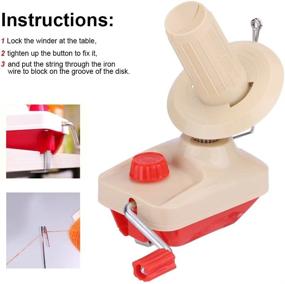 img 1 attached to 🧶 Wooden Hand Yarn Winder for Knitting and Crochet – Efficiently Creates Large and Small Fiber Balls – Perfect for Household Use