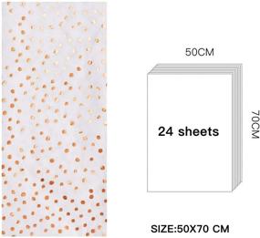 img 1 attached to 🎁 Premium Metallic Rose Gold Dots Tissue Gift Wrap Paper Bulk - 24 Sheets of WRAPAHOLIC Wrapping Tissue Paper for Packing, DIY Crafts - 19.7x27.5 inch