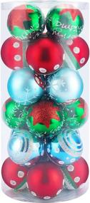 img 4 attached to 🎄 Shatterproof Christmas Ball Ornaments for Tree Decoration - QUWIN Small Holiday Hanging Balls, Ideal for Weddings & Parties