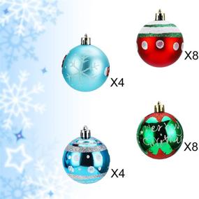 img 2 attached to 🎄 Shatterproof Christmas Ball Ornaments for Tree Decoration - QUWIN Small Holiday Hanging Balls, Ideal for Weddings & Parties