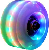 hlaill luminous roller skate wheels: light up with bearings for outdoor skating and skateboarding - 32mm x 58mm logo