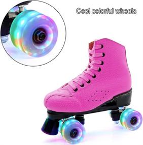 img 3 attached to Hlaill Luminous Roller Skate Wheels: Light Up with Bearings for Outdoor Skating and Skateboarding - 32mm x 58mm