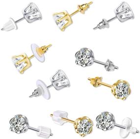 img 2 attached to 💎 10 Styles Earring Backs Accessories Set – Safety Bullet Earring Clutch - Hypoallergenic – 1040 Pieces