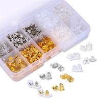 💎 10 styles earring backs accessories set – safety bullet earring clutch - hypoallergenic – 1040 pieces logo