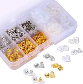 img 4 attached to 💎 10 Styles Earring Backs Accessories Set – Safety Bullet Earring Clutch - Hypoallergenic – 1040 Pieces