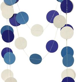 img 1 attached to 🎀 allydrew Circle Dot Paper Garland Hanging Décor, 26Ft, Set of 2 - Perfect Sky Blue, White, Navy Decorations for Weddings, Parties, and Baby Showers