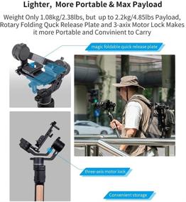 img 2 attached to 📷 FeiyuTech AK2000C [Official] Camera Stabilizer | 3 Axis Handheld Gimbal for DSLR Mirrorless Cameras | 4.85lbs Payload | Touch Screen | Sony Canon Panasonic Nikon Fujifilm | Wi-Fi/Cable Control