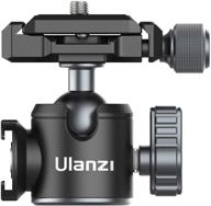 📷 ulanzi u-80l tripod ball head: 360° rotating metal mount with quick release plate & cold shoe - supports 22lbs/10kg load for 1/4" tripods, monopods, dslrs, cameras logo