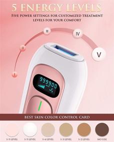 img 1 attached to 🔥 IPL Laser Hair Removal Device for Women and Men: Upgraded 999,900 Flashes Permanent Hair Remover for Facial & Body - At-Home Use