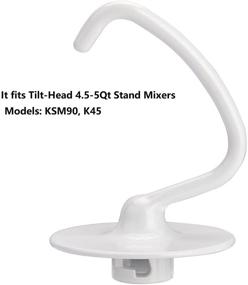 img 3 attached to 🍞 Dough Hook Attachment for KitchenAid Mixer- K45DH Coated Dough Hook for 4.5-5 QT Tilt-Head Stand Mixers