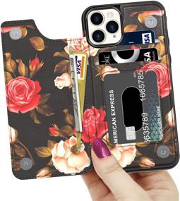 img 3 attached to 🌸 Stylish Blooming Florals Leather Wallet Case for iPhone 11 Pro Max: Fashionable Protection for Girls/Women with Card Slots - LETO