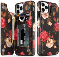 🌸 stylish blooming florals leather wallet case for iphone 11 pro max: fashionable protection for girls/women with card slots - leto logo