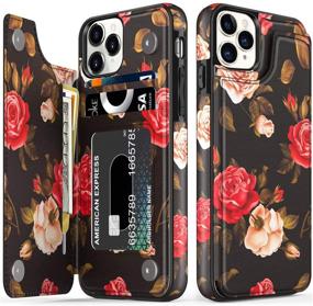 img 4 attached to 🌸 Stylish Blooming Florals Leather Wallet Case for iPhone 11 Pro Max: Fashionable Protection for Girls/Women with Card Slots - LETO