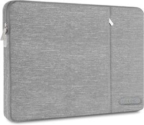 img 4 attached to 💦 Water-Resistant Gray Laptop Sleeve Case 13 Inch: MacBook Air & Pro A2179 A1932 A2251 A2289 A2159 A1989 A1706 A1708 Compatible, With Pocket