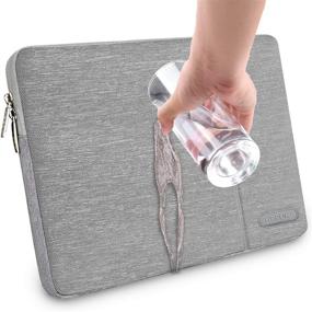 img 1 attached to 💦 Water-Resistant Gray Laptop Sleeve Case 13 Inch: MacBook Air & Pro A2179 A1932 A2251 A2289 A2159 A1989 A1706 A1708 Compatible, With Pocket