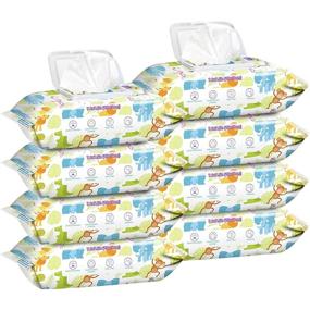 img 2 attached to 👶 Happy Bum Baby Wet Wipes - Unscented Baby Water Wipes, 8 Packs, 640 Count