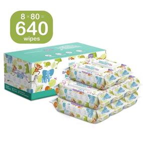 img 3 attached to 👶 Happy Bum Baby Wet Wipes - Unscented Baby Water Wipes, 8 Packs, 640 Count