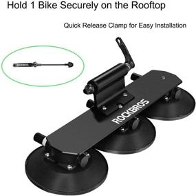 img 2 attached to 🚲 ROCKBROS Suction Cup Bike Rack: Quick Release Aluminium Alloy Carrier for 1 Bike