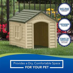img 2 attached to 🏡 Suncast Outdoor Dog House with Door - Water Resistant & Attractive for Small to Large Dogs - Easy Assembly - Perfect for Backyards