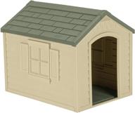 🏡 suncast outdoor dog house with door - water resistant & attractive for small to large dogs - easy assembly - perfect for backyards logo