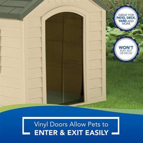 img 3 attached to 🏡 Suncast Outdoor Dog House with Door - Water Resistant & Attractive for Small to Large Dogs - Easy Assembly - Perfect for Backyards