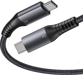 img 4 attached to Basevs Thunderbolt 3 Cable (3.3Ft/1M/40Gbps) | TB3 Certified USB C 4.0 Cable 20V/5A 100W | Support 5K 60hz or Dual 4K 60hz Monitors, External SSD, eGPU (External GPU), USB-C Docking Station