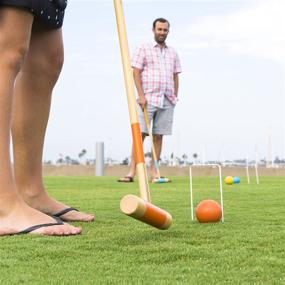 img 3 attached to GoSports Premium Croquet Set Adults