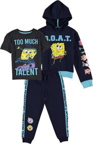 img 4 attached to SpongeBob SquarePants Graphic Hoodie 3 Piece Boys' Clothing