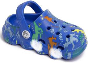 img 2 attached to Dinosaur Unisex Child Lightweight Slippers - Mictchz Boys' Shoes for Clogs & Mules