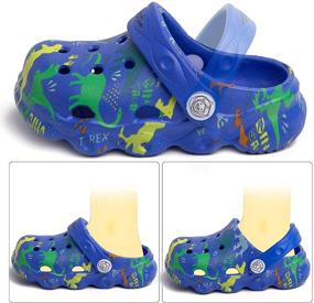 img 3 attached to Dinosaur Unisex Child Lightweight Slippers - Mictchz Boys' Shoes for Clogs & Mules