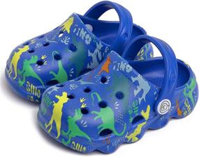 img 4 attached to Dinosaur Unisex Child Lightweight Slippers - Mictchz Boys' Shoes for Clogs & Mules