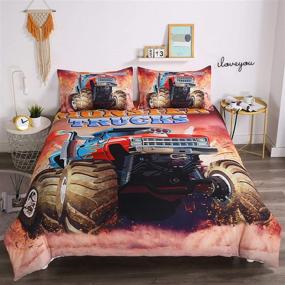 img 2 attached to Suncloris Monster Bedding Sets for Kids - Monster-themed Home Store