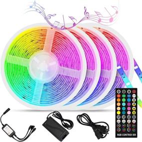 img 4 attached to Enhance Your Atmosphere: Tasmor 65.6ft LED Strip Lights Sync to Music for Ultimate Color-Changing Experience