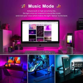 img 3 attached to Enhance Your Atmosphere: Tasmor 65.6ft LED Strip Lights Sync to Music for Ultimate Color-Changing Experience