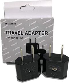 img 4 attached to 🔌 Ecotrees 220v to 110v Travel Adapter Set - Pack of 2 | Travel Adapter Set - Pack of 2 (220 to 110)