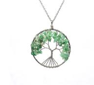 🌳 luvalti tree of life - gemstone chakra jewelry green silver chain necklace for mothers day gifts logo