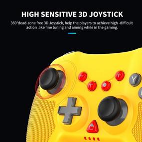 img 2 attached to 🎮 Proslife Wireless Controller for Nintendo Switch with Double Shock, 6-Axis Gyro - Compatible with Switch, PC | Gamepad Joystick for Enhanced Gaming Experience