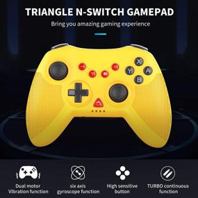 img 3 attached to 🎮 Proslife Wireless Controller for Nintendo Switch with Double Shock, 6-Axis Gyro - Compatible with Switch, PC | Gamepad Joystick for Enhanced Gaming Experience