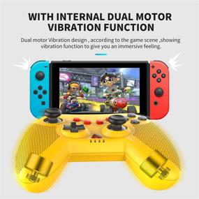 img 1 attached to 🎮 Proslife Wireless Controller for Nintendo Switch with Double Shock, 6-Axis Gyro - Compatible with Switch, PC | Gamepad Joystick for Enhanced Gaming Experience