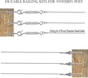 img 1 attached to 🔗 TooTaci M5 Turnbuckle Kit: Stainless Steel Tensioner, Thimbles, Eye Straps, and Clamps for 1/8 inch Cable Wire Rope