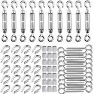 🔗 tootaci m5 turnbuckle kit: stainless steel tensioner, thimbles, eye straps, and clamps for 1/8 inch cable wire rope logo