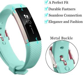 img 3 attached to KingAcc замена ремешка из силикона цвета графита для Fitbit Alta HR и Alta - ремешок с пряжкой для женщин и мужчин (1 штука, размер Large)