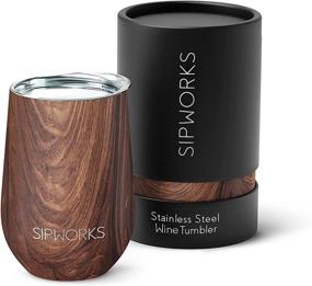 img 4 attached to 🍷 Premium Sipworks Stainless Steel Wine Tumbler: Elegant and Durable