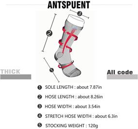 img 2 attached to 🧦 Get Comfort and Style with antsPuent Dental Combination Compression Socks: Unisex Printed Long Cotton Socks with Crazy Patterns