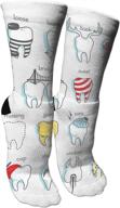 🧦 get comfort and style with antspuent dental combination compression socks: unisex printed long cotton socks with crazy patterns logo