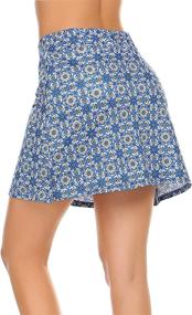 img 2 attached to Ekouaer Women's Lightweight Skort for Running, Tennis, Golf, Workout, and Sports Performance