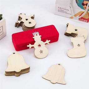 img 1 attached to 🎄 Deck the Halls with 60 Pieces Christmas Unfinished Wood Ornaments – DIY Crafts for Home Hanging Decoration