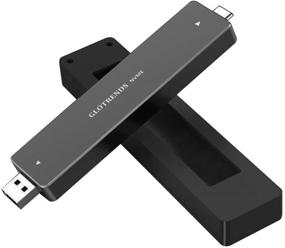 img 4 attached to 🔌 GLOTRENDS 2 in 1 M.2 NVME Adapter Enclosure: USB C and USB A, Key M, Trim UASP S.M.A.R.T (NVME-A&C) Support